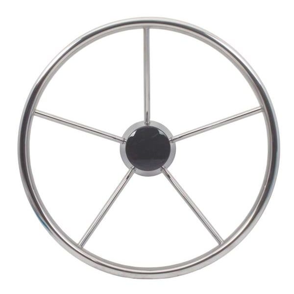 Marine Grade 316 Stainless Steel Steering Wheel for Boats - 330mm Diameter