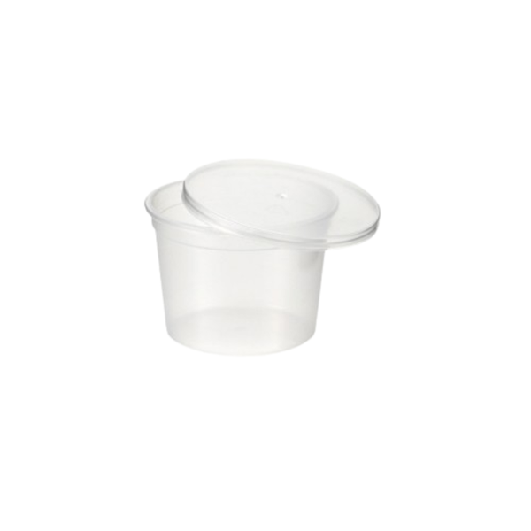 Clear Tubs With Lids 25ml - 100 Pieces