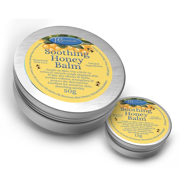 JC Botanicals Natural Herbal Honey Balm with Jojoba Oil - 50g &amp; 12g