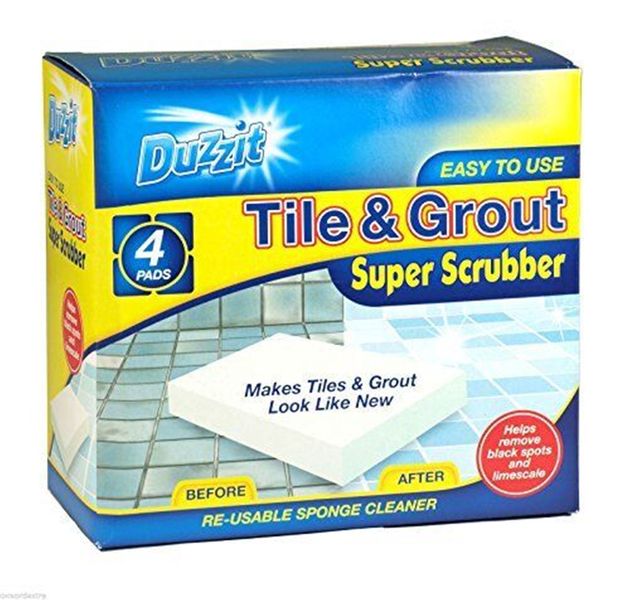 Duzzit Tile &amp; Grout Super Scrubber - 2 Pack ( 8 Scrubbers)