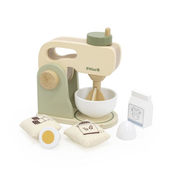 PolarB Kitchen Mixer Wooden Toy Set