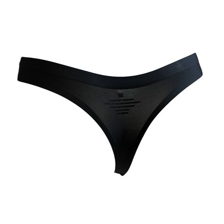 Buy Belazo Women's Cotton Silk Lace Slim Panties Seamless Thongs G-String Transparent  Underwear (Lovely Black, Free Size) at