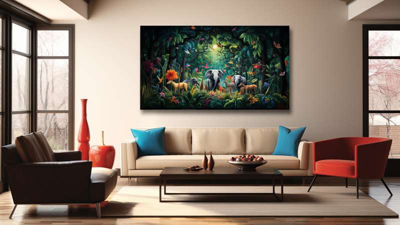 Canvas Wall Art - Jungle Jive Lush Abstract - HD0249