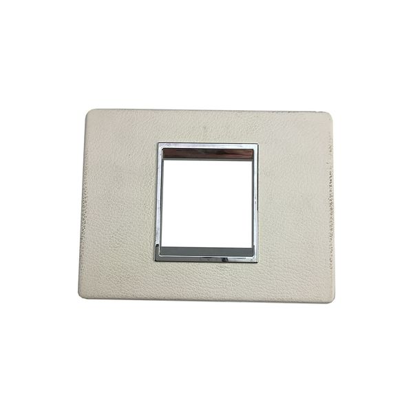ACDC - Gewiss CHORUS LUX 2-Gang Cover Plate (Leather White)