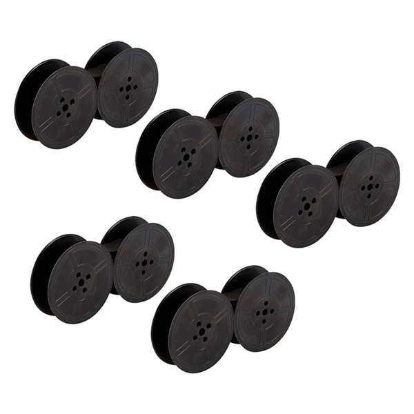 5Pcs Typewriter Ribbon Twin Spool, Black