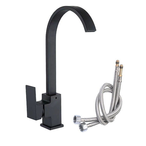 Modern Kitchen Mixer Tap with 60cm inlet pipe Hot &amp; Cold Water Faucet