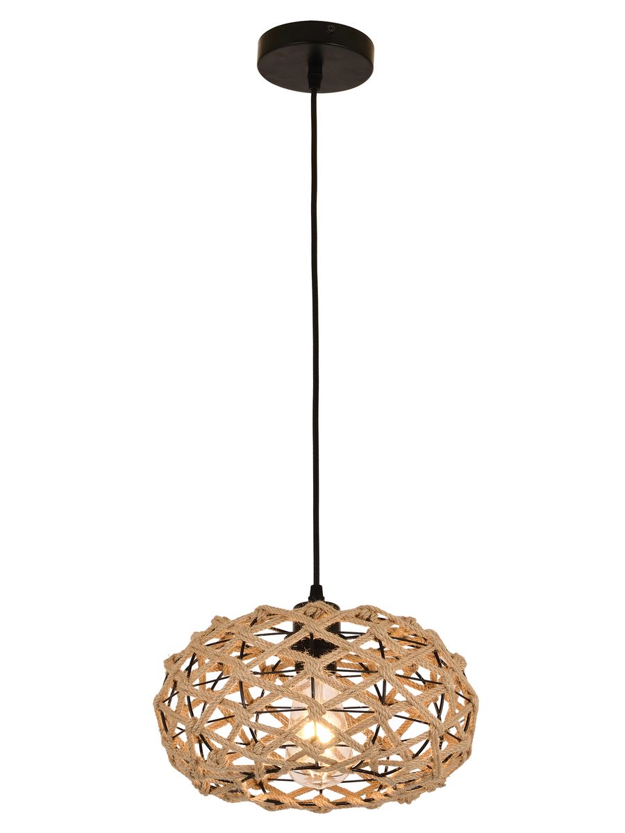 Round Bohemian Rope and Metal Pendant Light - PEN859