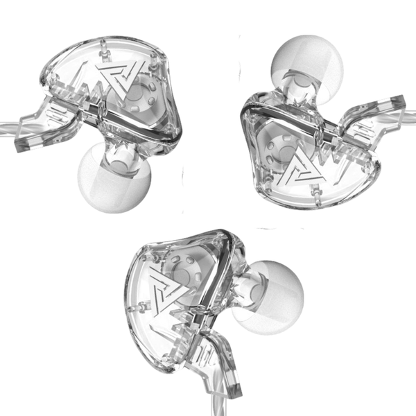 QKZ AK6 In-Ear Monitor Earphones with HD Mic &amp; Case - 3 Pack