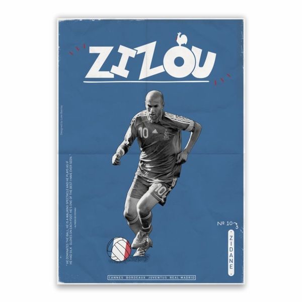 Zizou France Poster - A1