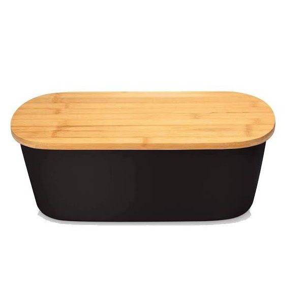 HDS - TMH 2 in 1 Black Bamboo Bread Bin
