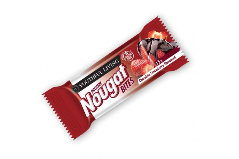 Youthful Living Nougat Bites Choc Strawberry 15g x 20 bars