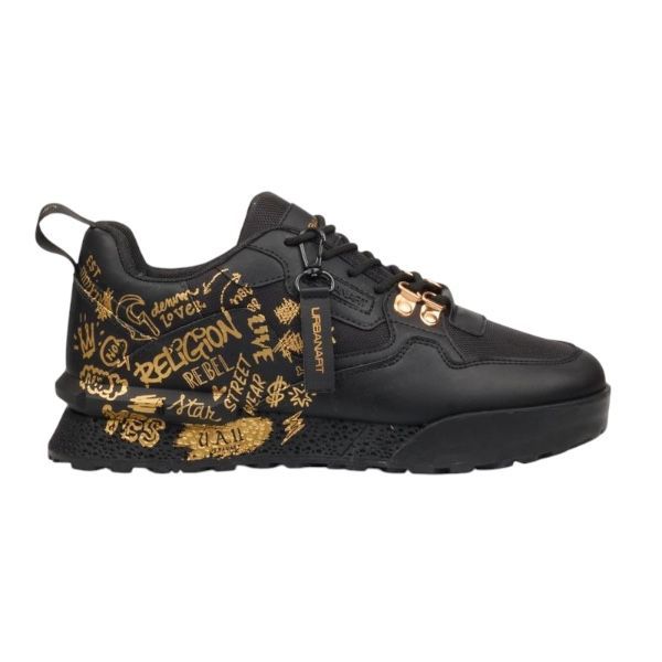 Urbanart Play 1 Print Sneaker - Gold Black