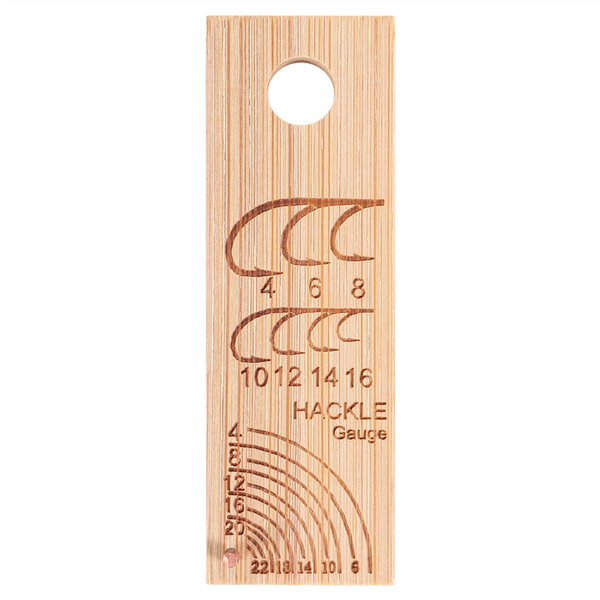 Wooden Fishhook Ruler Fishing Gauge Compact Measuring Tying Tool