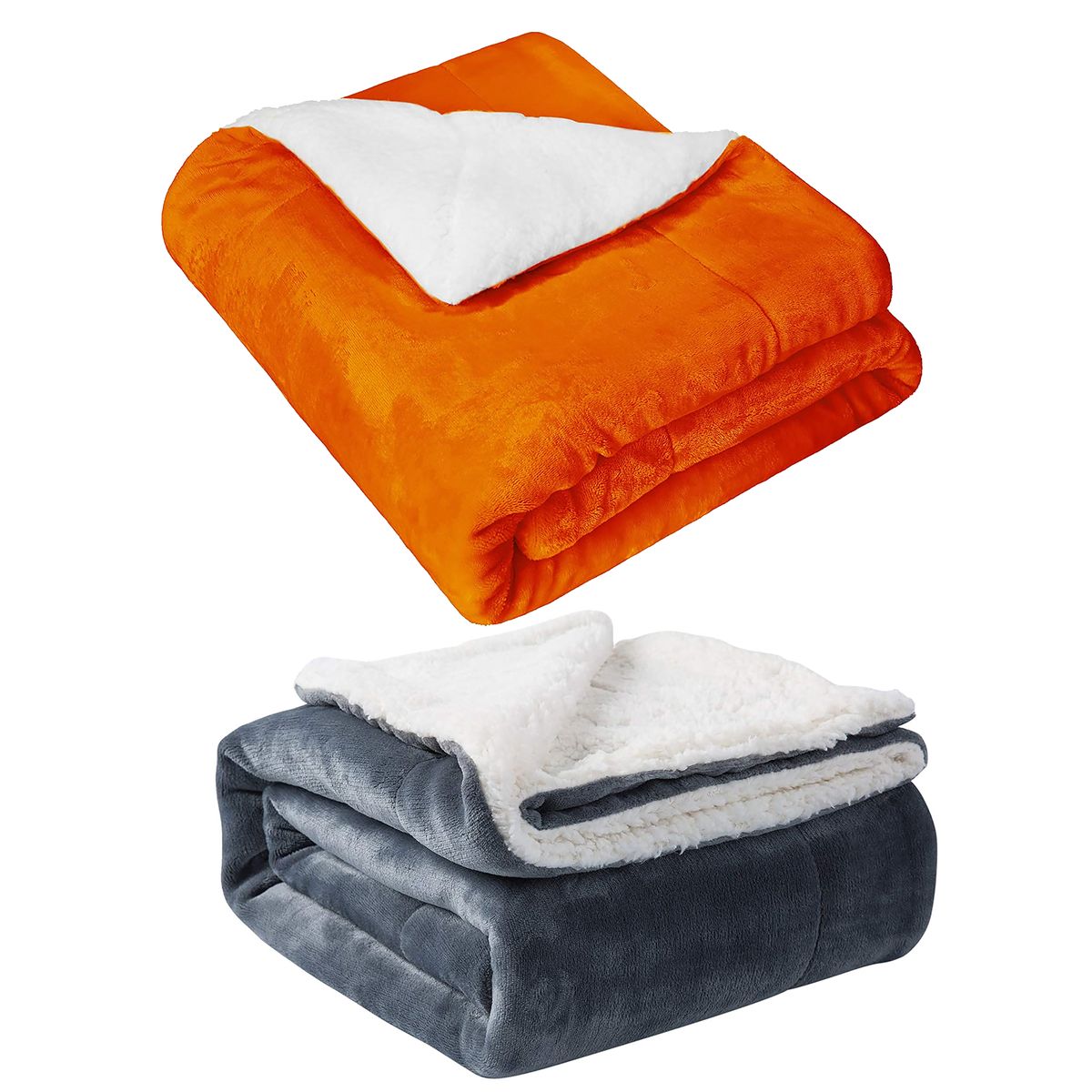 Super Soft Sherpa Blanket, Available on both sides.2 Pieces Value Pack