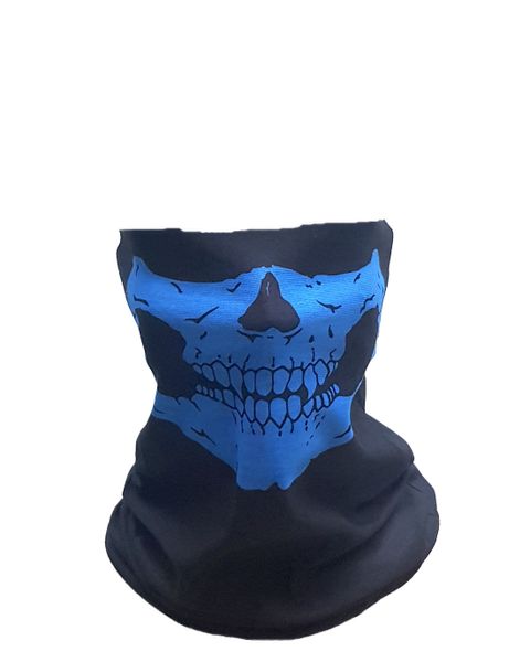 SKA Skull Tube Mask - Black &amp; Blue