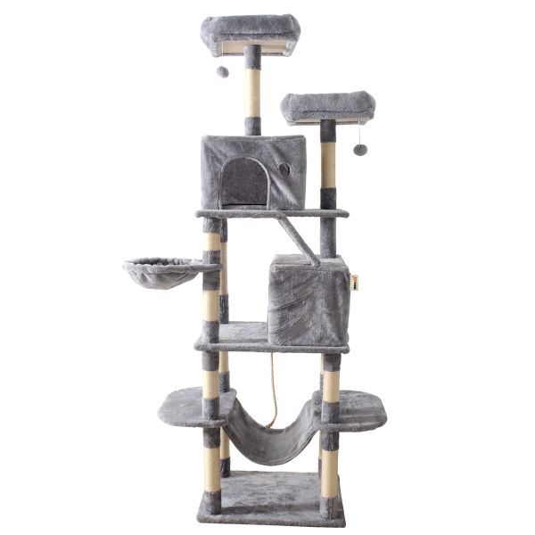 Luxury Cat Tree Tower Double Nest-With Cat Spoon Nest And HammockMT42-206cm