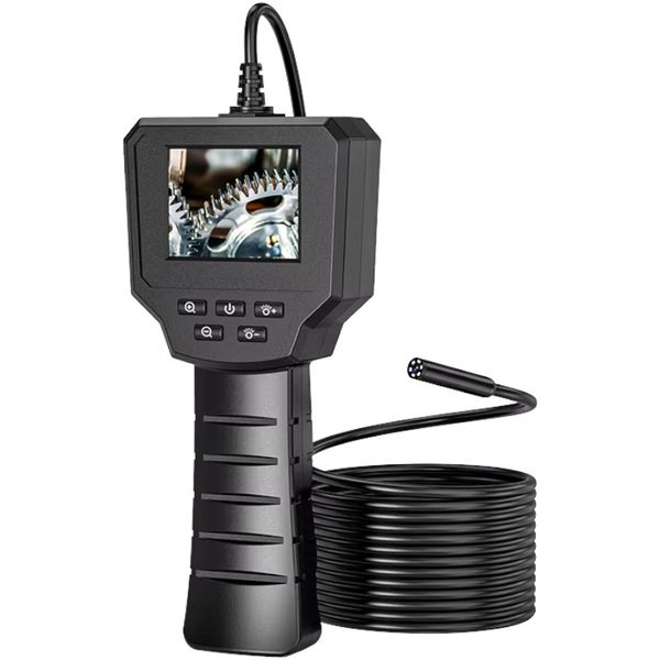 LED Industrial Vehicle Inspection Endoscope With IPS HD Screen - Black