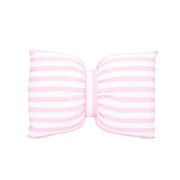 Nail Art Stripe Hand Pillow Bowknot Arm Rest Cushion Pink