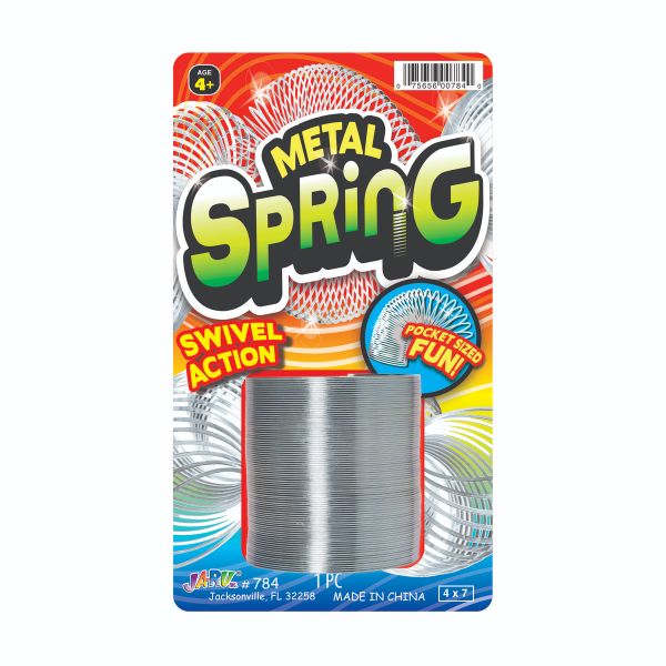 JA-RU Jumbo Silver Metal Spring (3 Spring Toys)