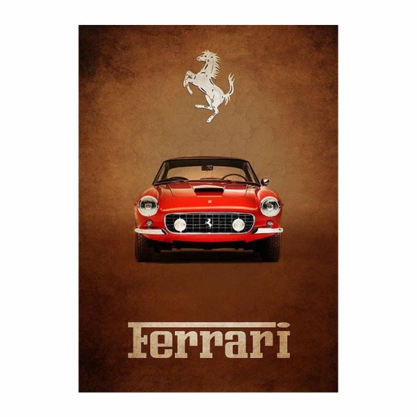 Vintage Ferrari Car Poster - A1