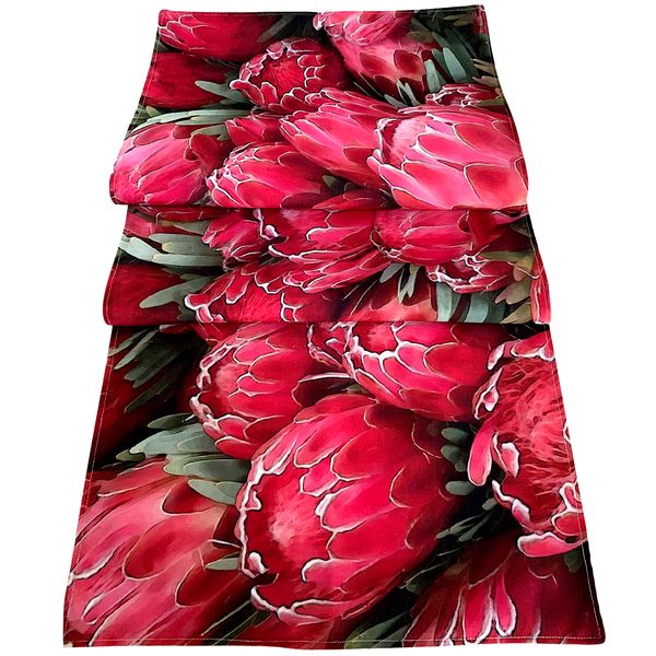 I Love it Here - Protea Red Table Runner