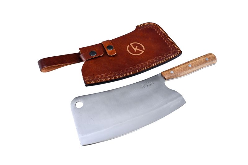 Koch Knives CK-102 - Full Tang Cleaver Knife with Olive Wood Handle
