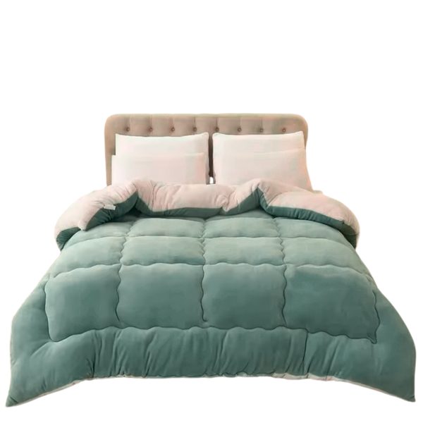 5 Piece Queen Comforter Bedding Set - Ultra Soft with Square Stitch Design