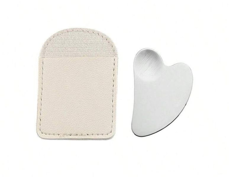 Mini Stainless Steel Gua Sha with storage Pouch