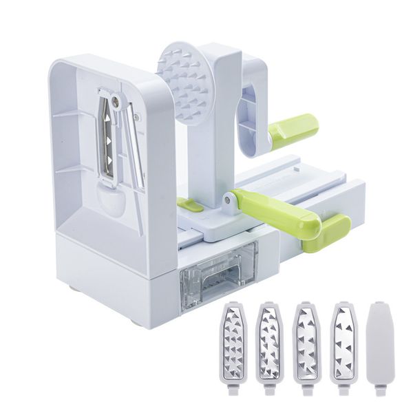 Multi-Blade ABS Vegetable Spiral Cutter for Potato Noodles and Long Strips
