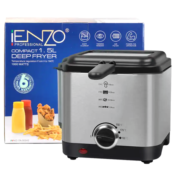 ENZO 1.5L Stainless Steel Deep Fryer