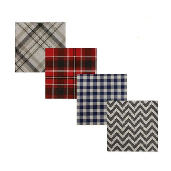 Serviettes - 2ply - 33cm - 20 Piece Tartan/Zigzag