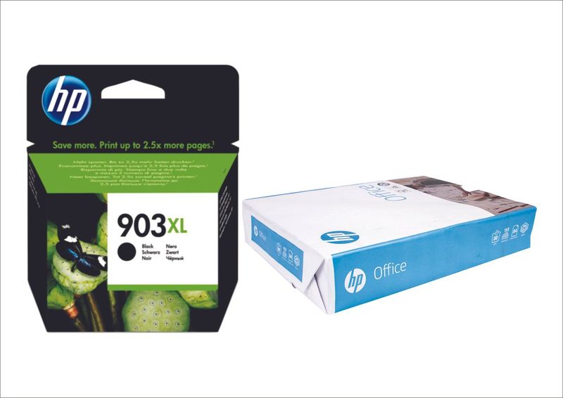 HP 903xl Black Ink and Paper Bundle