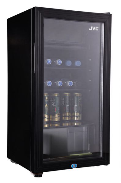 JVC 110L Glass Door Bar Refrigerator Model Number WG-NRF110B5S