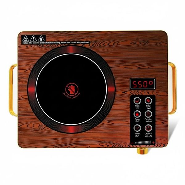 Single Plate Ceramic Induction Cooker Stove 2200W, All Cookware Compatible