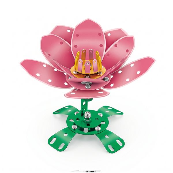 DIY Stainless Steel Metal Lotus Flower 3D Puzzle Model Kit With ReVibe Pen