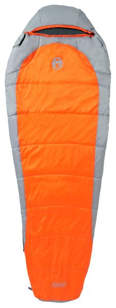 Coleman Single Sleeping Bag Silverton Comfort 150 Mummy, Orange