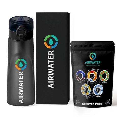 AirWater - Scented Flavour Water Bottle & 5 Pod Pack Deal Image