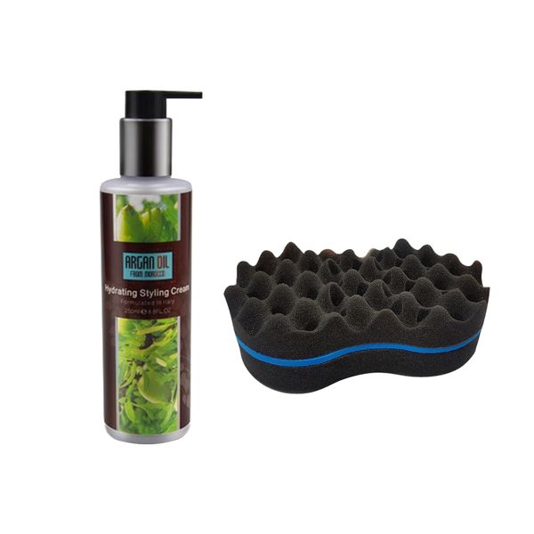 Argan Oil Hydrating Styling Cream 250ml &amp; Twist Sponge