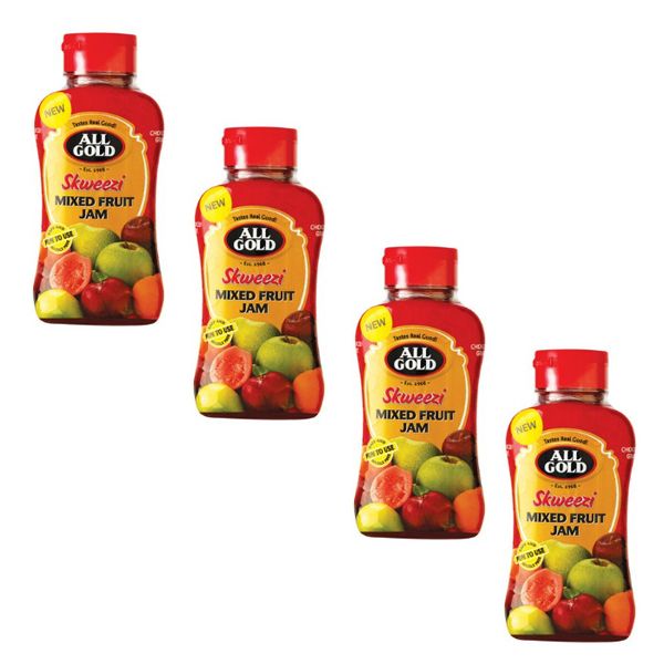 All Gold Skweezi Jam Mixed Fruit 4 x 460g Shop Today. Get it Tomorrow