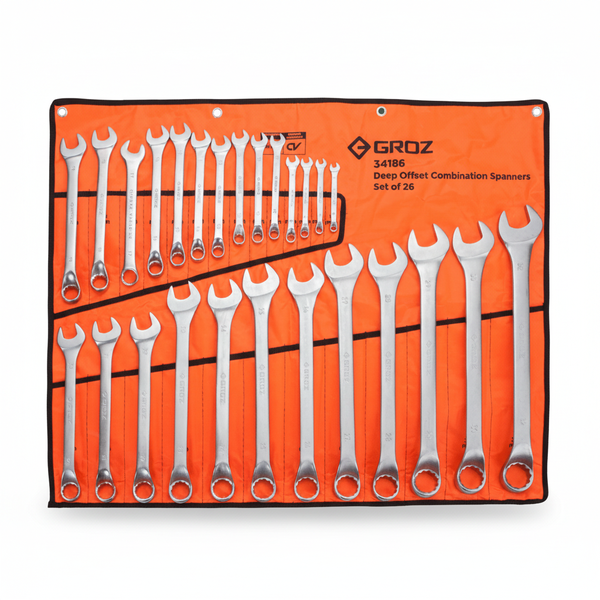 Groz 26 Piece Combination Spanner Set 6-32mm for Automotive &amp; DIY