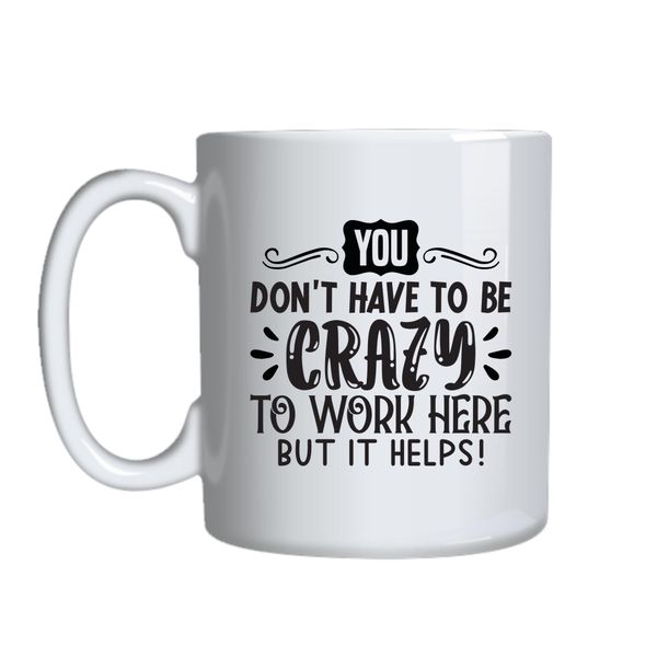 Crazy Coffee Mugs for Him Her with Words Graphic Cups Design Present 050
