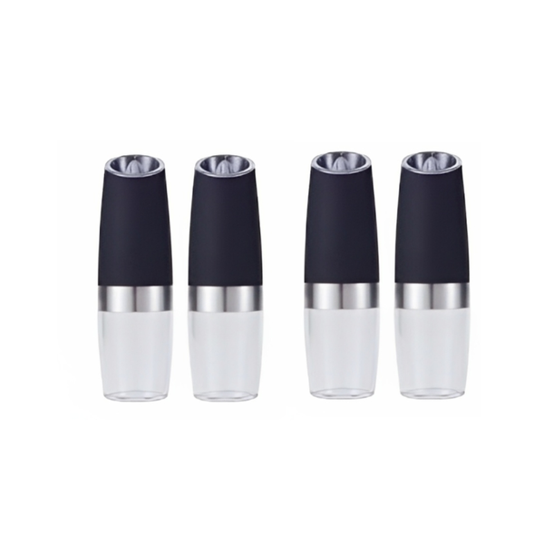 4 Pack Of Black Glass Spice Grinder