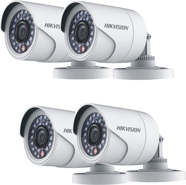 4 Security Cameras DS2CE16DOTIPF-2.8 For 4 Channel Analog System Channels
