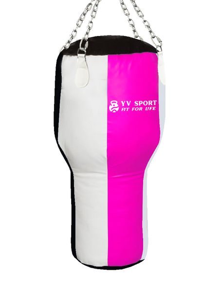 Angle Bag/Upper Cut Punching Bag - Pink and White