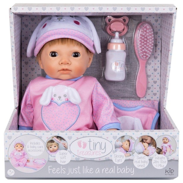 Tiny Treasures Doll Peekaboo Bunny Baby Care Set