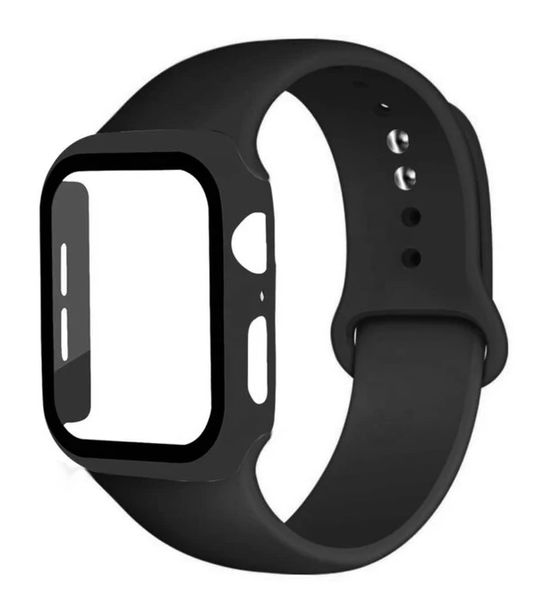 2 In 1 Silicon Watch starp With Glass Protector 45Mm