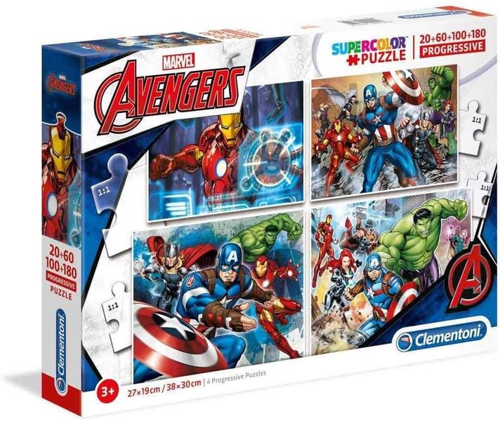 Clementoni 20+60+100+180 Piece Puzzle The Avengers