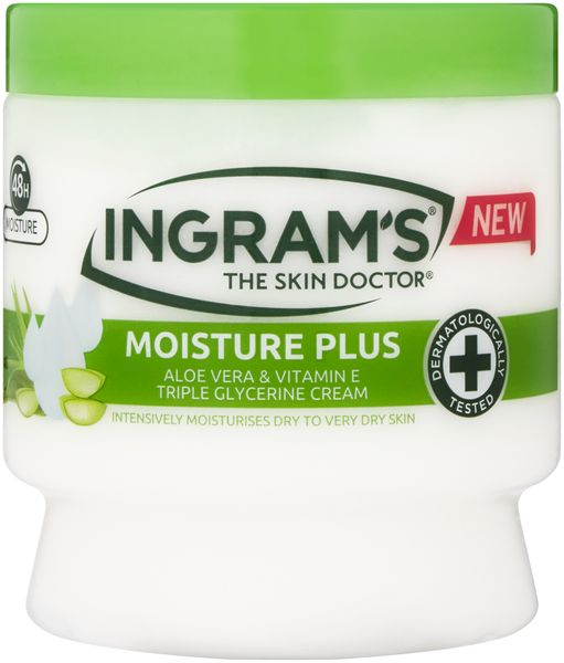 Ingram's Moisture Plus Aloe Vera &amp; Vitamin E Triple Glycerine Cream 450ml