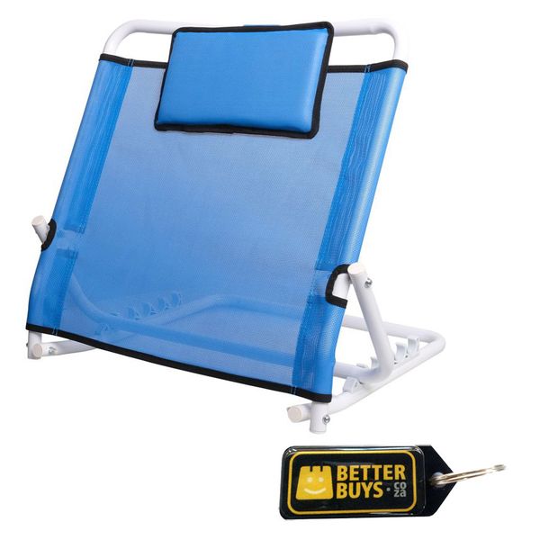 Portable Folding Adjustable Sit-Up Bed Backrest with Head Pillow &amp; Keyring