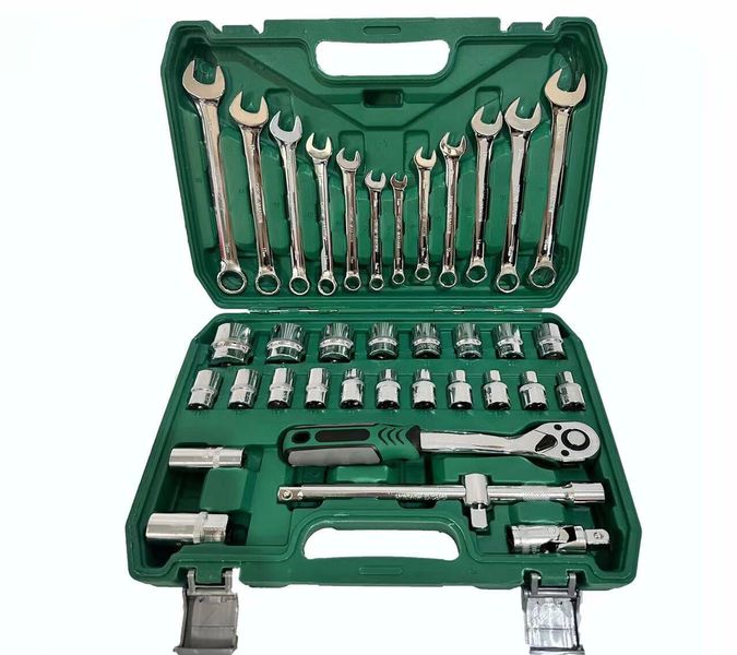 Carbon Steel Automotive Repairing Socket Spanner Ratchet Wrench Set 37PCS